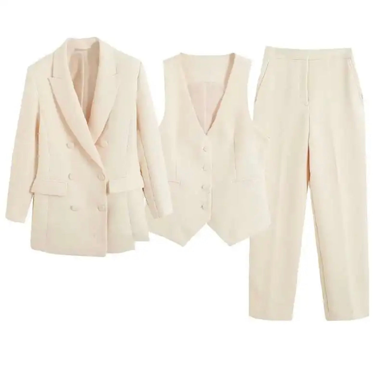 Blazer pants vest set