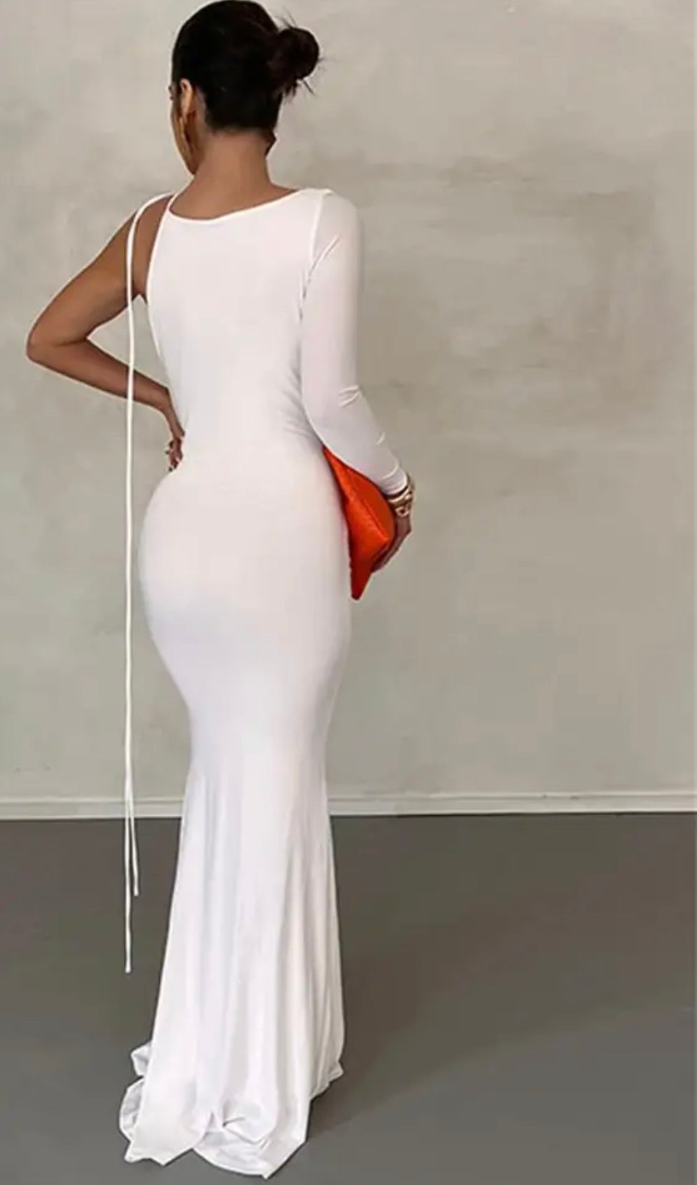 Single sleeve long dress