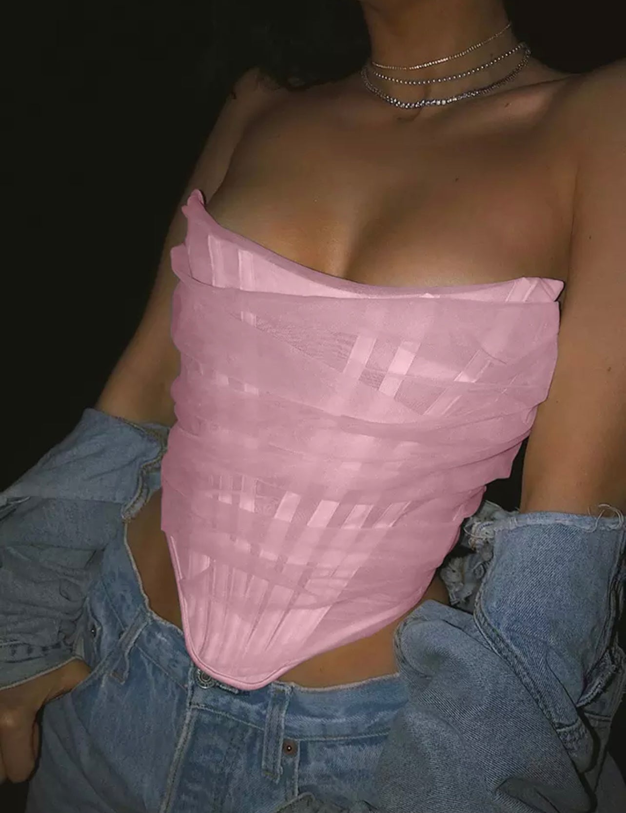 Sexy mesh corset