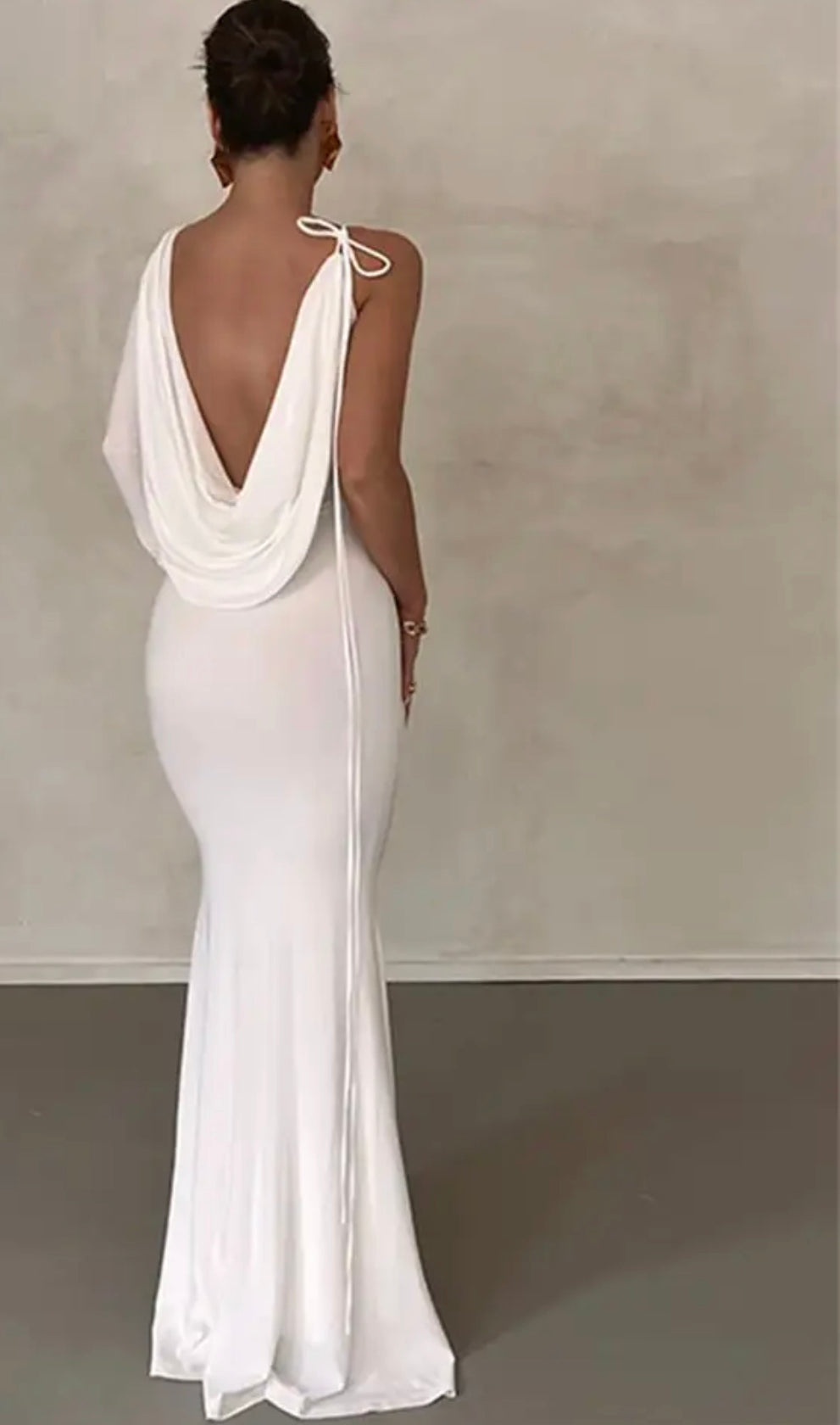 Single sleeve long dress