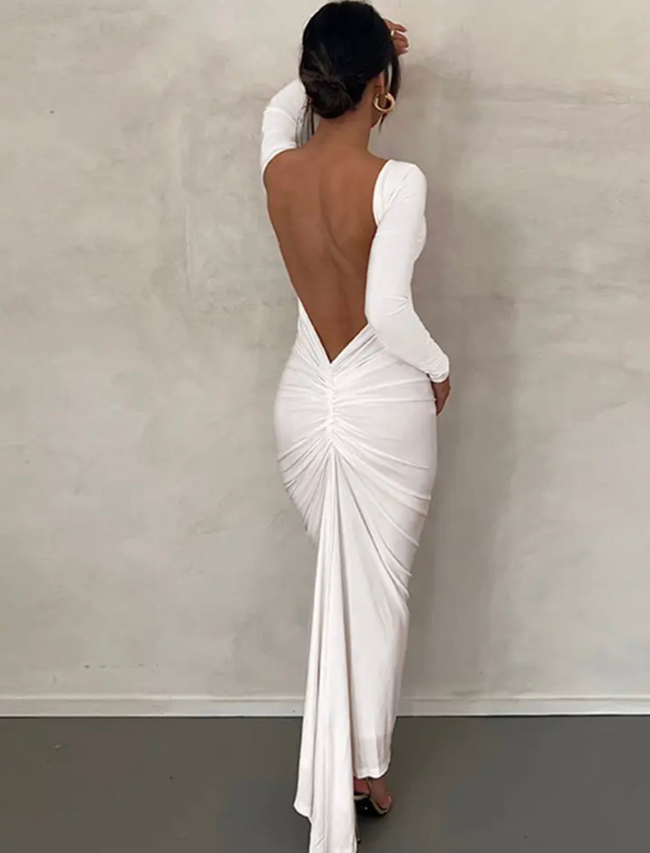 Backless midi dress